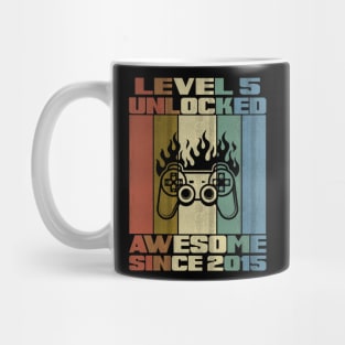 Level 5 Unlocked Birthday 5 Years Old Awesome Since 2015 Mug